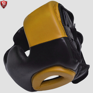 Premium Quality Cowhide Leather MMA <b>Dummy</b> Head Guard Sparring Helmet Quick Dry Fabric Protective Gear Boxing - Product Image 2
