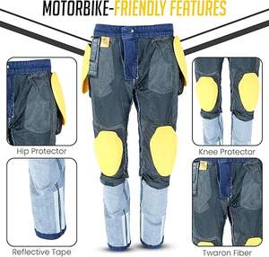 กางเกงมอเตอร์ไซค์พรีเมียมสำหรับคนไซส์ใหญ่ กันลม ระบายอากาศได้ดี ป้องกันการเสียดสีขั้นสูง - Product Image 5