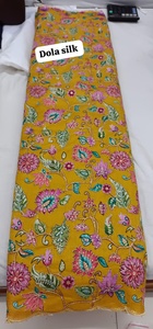 Tela de Seda Pura Dola con Bordado Floral, 95 GSM, 44 Pulgadas de Ancho, Material de Bordado Floral de Diseño para Prendas Étnicas, 5 Metros - Product Image 2