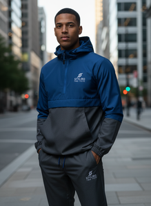 OEM Custom Nylon Windbreaker Set Men's Streetwear Outerwear with Fashion Design <b>Wind</b> <b>Breaker</b> Track Suit - Product Image 2