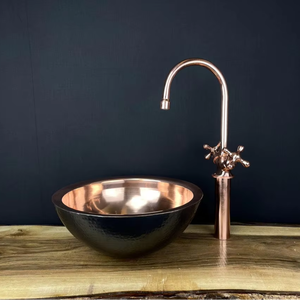 Évier en cuivre, directement de l'usine, fabricant direct de bassins en cuivre, évier en cuivre au meilleur prix en Inde - Product Image 1