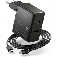 شاحن لابتوب USB-C بقوة 65 واط متوافق مع لينوفو ثينك باد، إتش بي، ديل، أسوس، كروم بوك، أيسر، سامسونج، ماك بوك