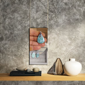 Colgante de cristal de ópalo azul de calidad superior de tendencia superior superventas piedras preciosas naturales Feng Shui joyería de moda al por mayor - Product Image 1