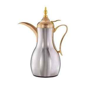 Elegante cafetera árabe Dallah de acero inoxidable, hecha a mano, tetera tradicional árabe, cafetera de Oriente Medio - Product Image 4