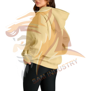 Premium Heavyweight Oversized 100% Cotton Embroidered Hoodie Custom Logo <b>Drop</b> Shoulder Streetwear Hoodies - Product Image 3