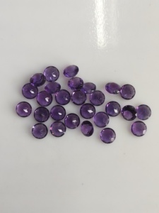 Ametyste africaine naturelle violette 6 mm, pierres précieuses brutes taille brillant pour la fabrication de bijoux - Product Image 2