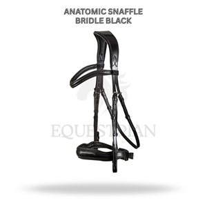 Bridon anatomique noir taille standard pour l'équitation anglaise, pour le confort du cheval - Product Image 2