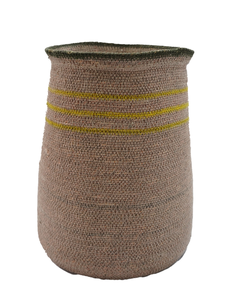 Handmade Striped <b>Plant</b> Fiber Storage <b>Basket</b> Rustic Natural Woven Bin <b>for</b> Multi Purpose Neatening and Eco Friendly Home Decor - Product Image 6