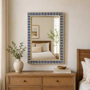 Hs Husnain Crafts India-Made <b>Silver</b> Modern Design Eco-Friendly Adjustable Rectangular <b>Wall</b> <b>Mirror</b> Framed Edge for Anniversary - Product Image 3