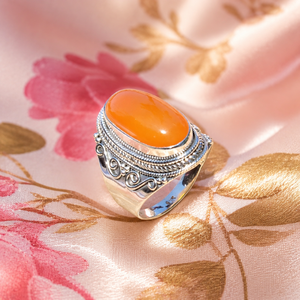 Anillo de Piedra Preciosa Cornalina Natural, Plata de Ley 925, Hecho a Mano, Estilo Vintage, para Mujer y Hombre, Joyería Boho, Regalo de Navidad - Product Image 6