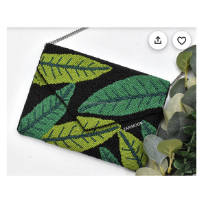 Bolso de mano con cuentas estilo bohemio indio hecho a mano para mujer - Product Image 4