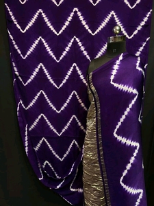 Sari en soie pure Lehriya - Style Bollywood sans plis pour Diwali et les occasions festives - Product Image 3
