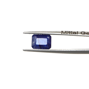Saphirs bleus naturels de Bangkok, taille octogonale calibrée 5x7mm, pierres précieuses en saphir bleu naturel facetté pour la création de bijoux - Product Image 2