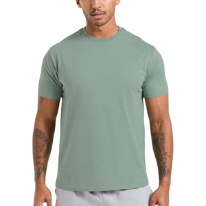 High Quality Cotton Polyester T-shirt Custom T Shirt for Men Blank Slim Fit T Shirt <b>Black</b> or <b>White</b> Men's T Shirts - Product Image 1
