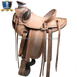 Sillín de cuero genuino Y & Z Western Wade-Sillín de caballo ecuestre duradero con herrajes de acero inoxidable - Product Image 4