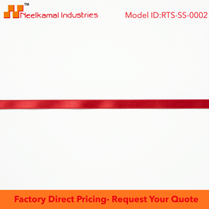 Ruban satiné rouge simple face de 3 mm, en stock, fournisseur pour étiquettes de bijoux, boîtes à gâteaux, emballage cadeau, couture, artisanat, décoration DIY - Product Image 6