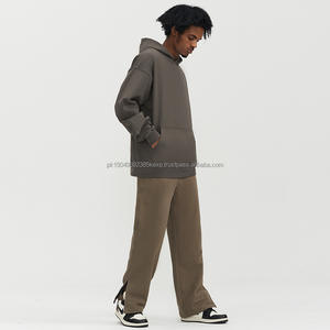 Nouveautés Vente En Gros Personnalisé 440g 100% Coton Éponge Doublé Sweats À Capuche Lourds Pull À Capuche Uni - Product Image 3