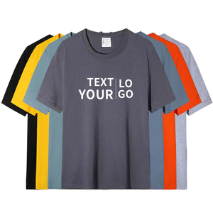 T-shirt personnalisé 200g, votre propre marque, mode décontractée, col rond, manches courtes, broderie, luxe, doux, t-shirts de sport pour hommes - Product Image 1