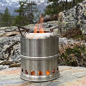 Estufa de Leña Plegable Portátil de Acero Inoxidable para Acampar y Hacer Picnic al Aire Libre, Cocina de Carbón con Diseño Triangular - Product Image 1