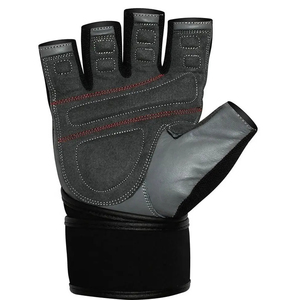 Wrist Wrap Support Half Finger Lightweight Gym Training for Men Women Bodybuilding Factory Wholesale Pu Material <b>Glove</b> - Product Image 3