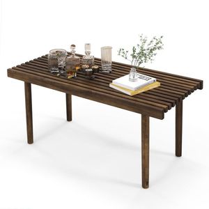 Tavolino da Caffè Estensibile da 39 Pollici con Piano di Stoccaggio a Doghe per Soggiorno e Sala Ricevimenti - Product Image 2