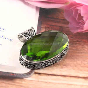 Pendentif en argent sterling 925, pendentif fait main, bijoux péridot, cadeau pour elle/lui, cadeau d'anniversaire - Product Image 3