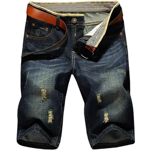 Pantalones Cortos de Mezclilla Transpirables para Hombre, Talla Grande, Cintura Baja, Estilo Veraniego, Desgastados, con Agujeros, Servicio OEM - Product Image 2