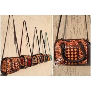 Sac de voyage mini Speedy en cuir véritable 100% de luxe, sac de week-end de haute qualité, motif floral vintage gravé, motif à carreaux - Product Image 1