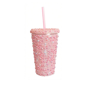Gobelets personnalisés à paillettes pour femmes, 16 oz, écologiques, sans BPA, anti-fuite, avec paille, tasses <span class=keywords><strong>de</strong></span> voyage durables pour la vente au détail, directement <span class=keywords><strong>de</strong></span> l'usine - Product Image 5