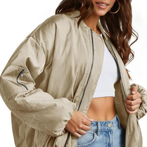 Blouson Bomber Femme Confortable et Personnalisable Coupe Décontractée Zippé Broderie Camouflage Imperméable Respirant Logo - Product Image 6
