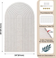Tuiles murales en feutre en forme d'arche modernes pour la maison, le bureau, le studio, arrangement DIY, autocollantes, décor intérieur géométrique 3D, autocollant mural