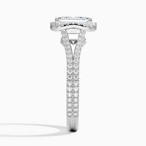 BOJ <b>Ring</b> 089 <b>Emerald</b> Cut 925 <b>Silver</b> Halo Prong Stone Solitaire Diamond <b>Ring</b> 2ct D Color VVS1 Moissanite GRA Certified Low Price - Product Image 3