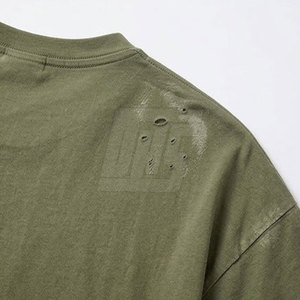 T-shirts délavés surdimensionnés en coton épais, style streetwear décontracté pour hommes - Product Image 3