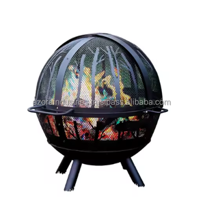 Foyer en fer extérieur robuste avec base large et design classique pour un chauffage fiable lors des froides soirées d'hiver - Product Image 2