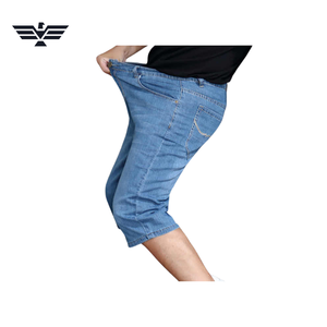 Pantalones Cortos de Mezclilla Azul Claro para Hombre, Corte Recto, Cintura Media, Estilo Casual de Verano, 100% Algodón, Tejido Transpirable, Lavado Ligero, Personalizados - Product Image 3