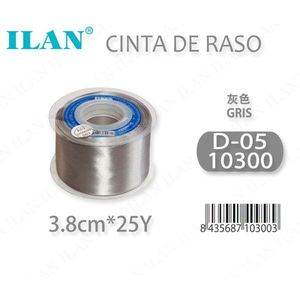 Ruban en satin 3,8 cm 25Y Gris D05 - Product Image 3