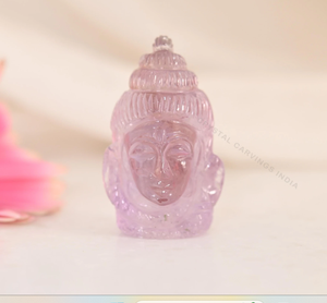 Tête de Shiva en Améthyste Naturelle Sculptée à la Main, Idole en Cristal, Sculpture de Pierre Précieuse, Décoration Spirituelle pour la Méditation, Pierre de Guérison, Statue Divine - Product Image 1