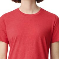 Kaos Wanita Campuran Katun CVC Lengan Pendek Custom, Atasan Kasual Lembut, Bernapas, Ringan, Nyaman untuk Musim Panas