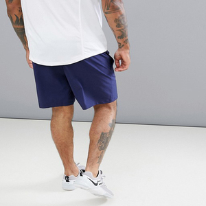 Shorts Bermuda Sportifs Bleu Marine pour Hommes, Taille Mi-Haute Élastique, Séchage Rapide, en Polyester Tricoté, Couleur Unie, Vêtement Athlétique - Product Image 4