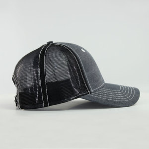 Créez votre propre casquette de camionneur unisexe en coton lavé avec logo brodé personnalisé, style Hip Hop, pour l'extérieur - Product Image 3