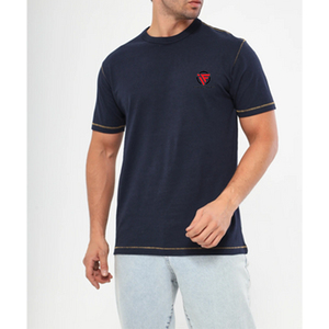 Nueva Colección de Verano 2026, Camiseta de Cuello Redondo de Color Sólido, 220GSM, 100% Algodón, para Hombre - Product Image 1