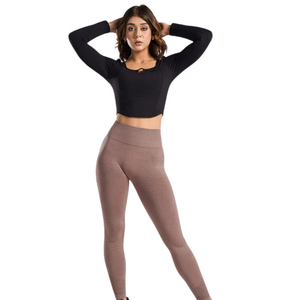High Quality High Rise <b>Tummy</b> <b>Control</b> Ankle-Length Anti-Bacterial Breathable Spandex/Nylon Body Shaping Workout Women Leggings - Product Image 1