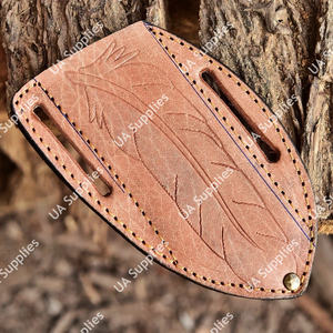 Funda de Cuero Premium para Cuchillo de Panqueques, Funda Horizontal de Cuero Vacuno para Cuchillo Plegable, Doble Presilla para Cinturón, Táctica EDC, Precios de Fábrica - Product Image 3