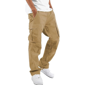 <b>Men</b> Multi Pocket Cargo Pants Spring Autumn Casual <b>Overalls</b> European American Style Manufactured in Bangladesh - Product Image 1