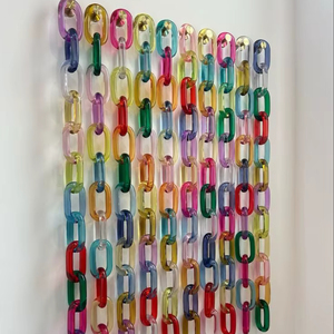 Eco-Friendly Handmade Resin Owl-Shaped <b>Large</b> Link Chain Wall Decor Art Collectible - Product Image 1