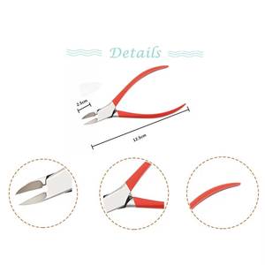 Stainless Steel <b>Nail</b> Clipper Flat Blade Sharp Tip Durable Red Handle Finger <b>Nail</b> <b>Tool</b> Adult Use Simple Style - Product Image 3