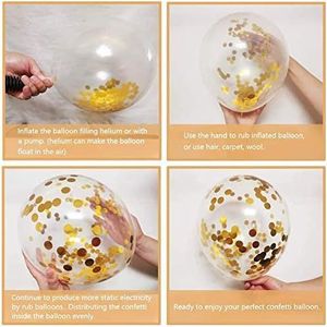 Confezione da 50 Palloncini in Lattice Metallizzato Nero e Oro per Feste di Compleanno, Laurea, Anniversario e Capodanno - Product Image 2