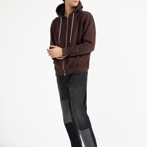 Nouvelle Arrivée : Sweat à Capuche Zippé Hiver Homme Épais, Imprimé Intégral, Motif Uni Personnalisé, Patch Brodé, Coupe Oversize, Vente en Gros - Product Image 3