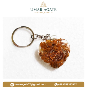 Best Price Orgone Keychain Jade Custom Shape <b>Orgonite</b> Polished Handmade Lightweight Crystal Crafts Reiki Travel Business Gift - Product Image 3