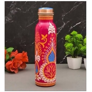 Luxury copper gift box set Floral Printed Copper <b>Water</b> <b>Bottle</b> Bohemian Design Portable Travel <b>Thermos</b> - Product Image 1
